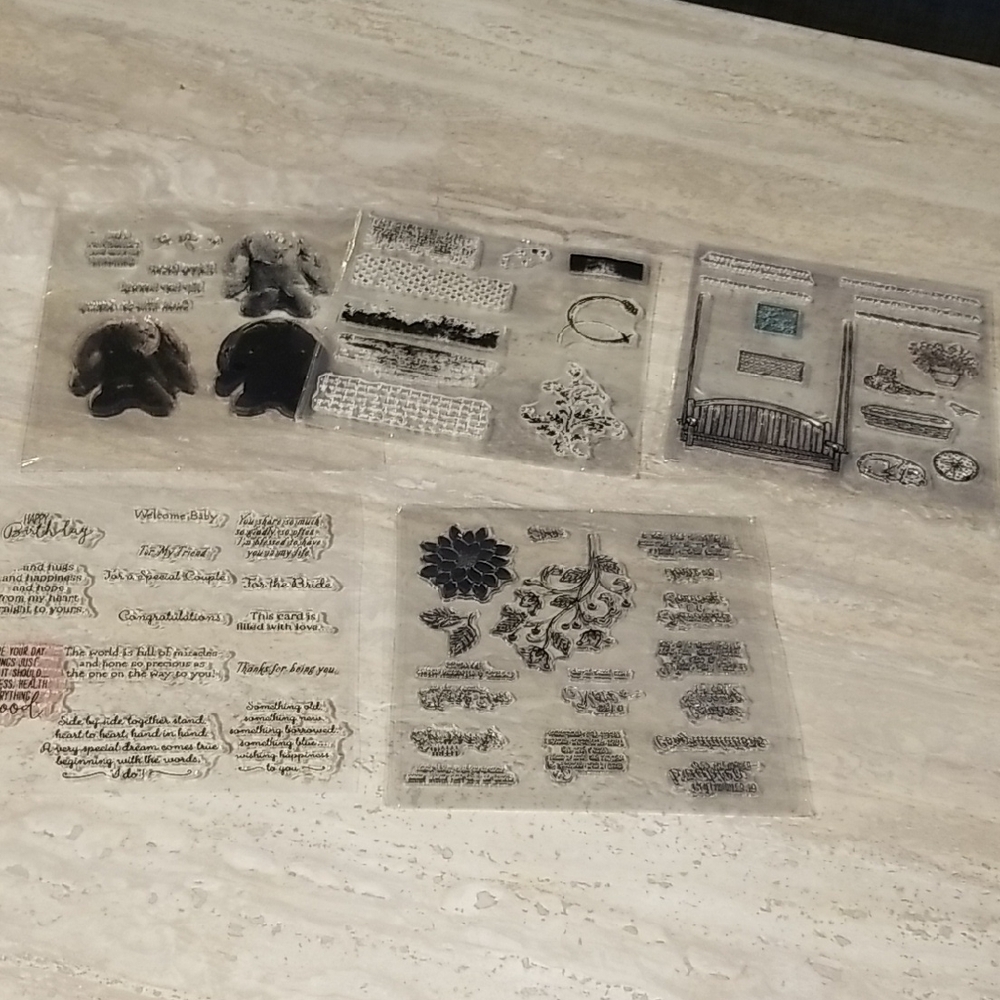 Clear Craft Stamp Lot Scrapbooking/ Card Making